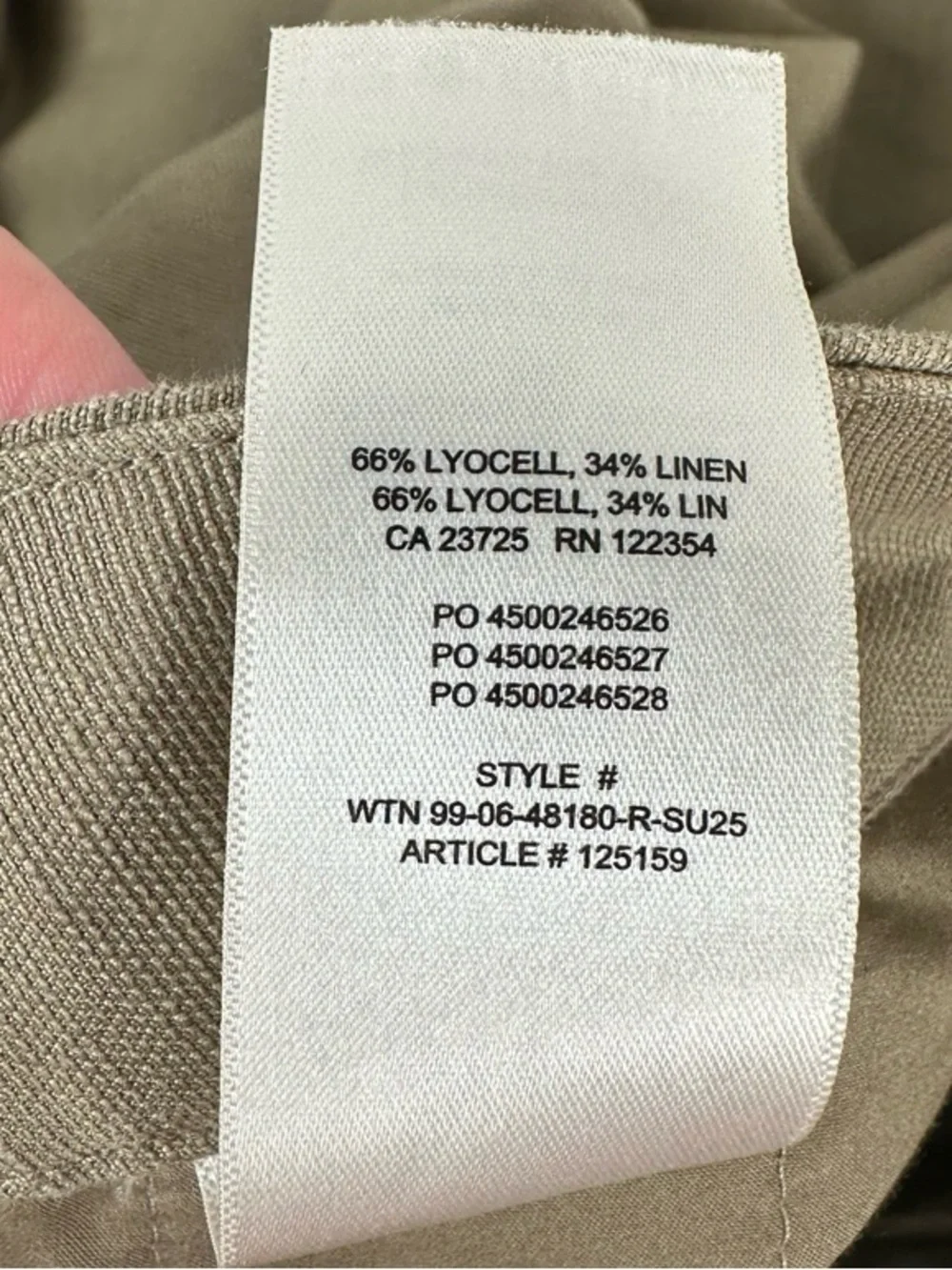 Aritzia The Limitless CruiseLinen Khaki Beige High Rise Wide Leg Pants Size 4
